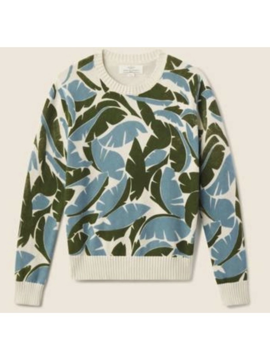 Trovata Birds Of Paradis Nwt Barbara Sweater In Plantain Leaf